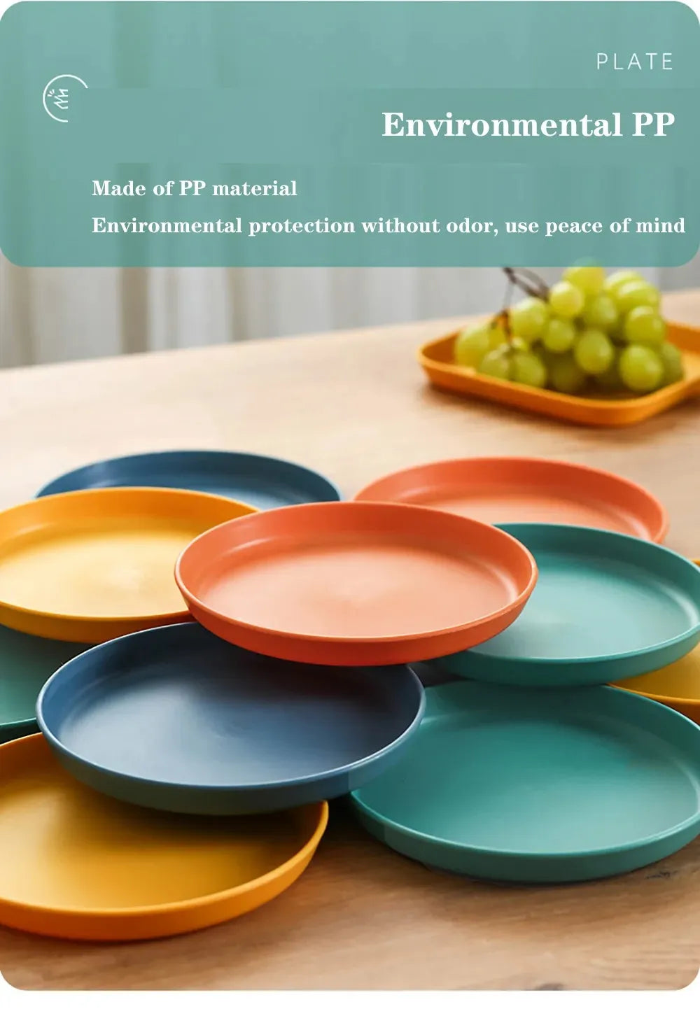 Square Plastic Dinner Plate Set