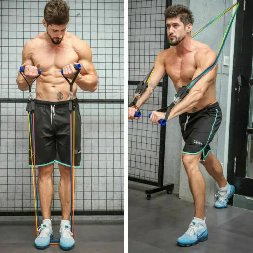 11 PCS Latex Resistance Band Set