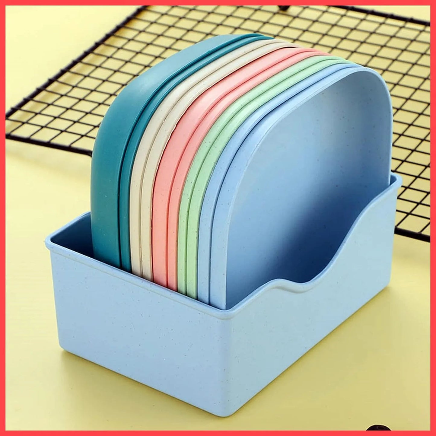 Square Plastic Dinner Plate Set