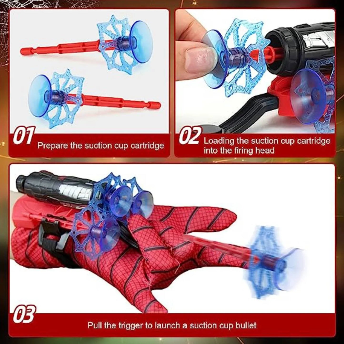 Spiderman Web discharge toy for Kids