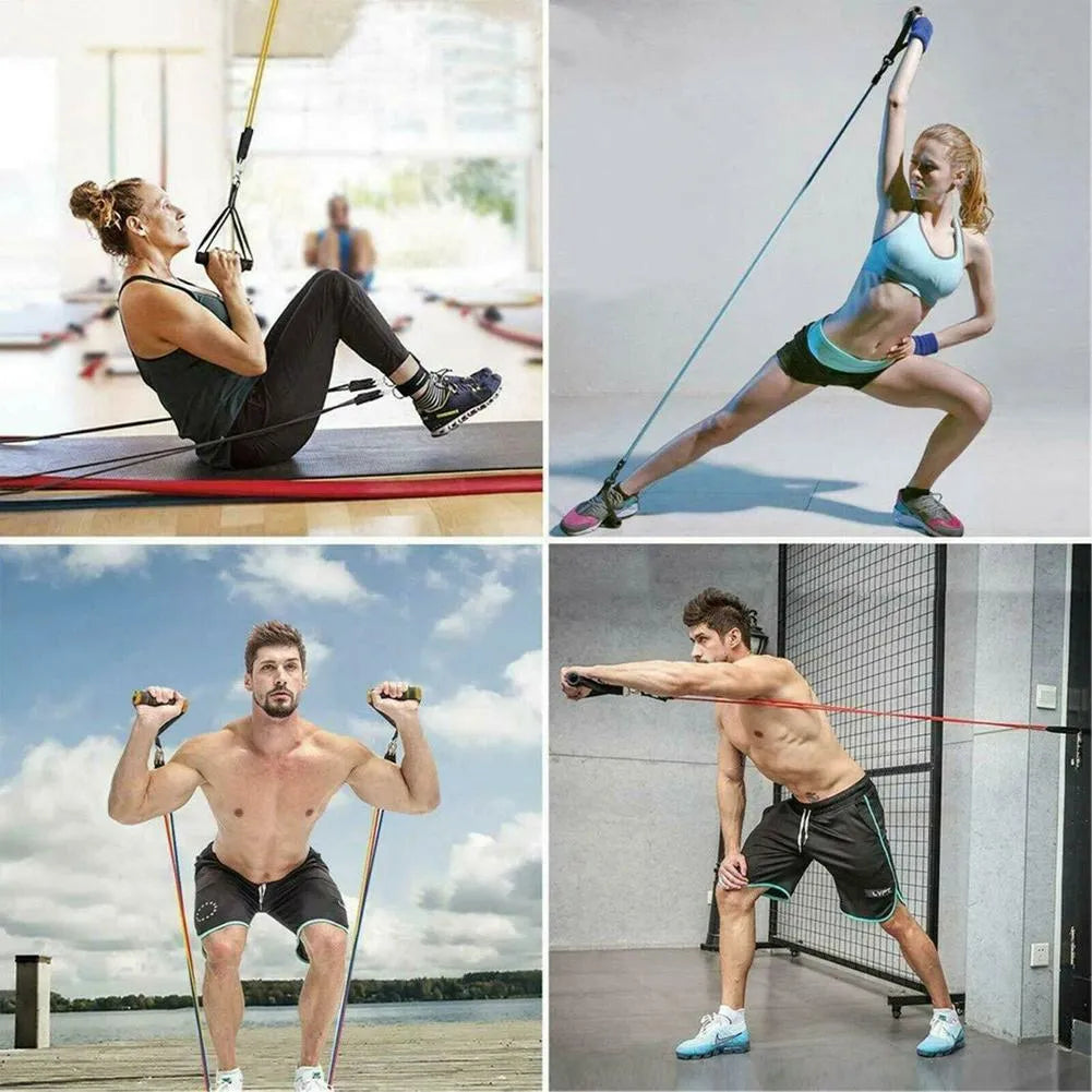 11 PCS Latex Resistance Band Set